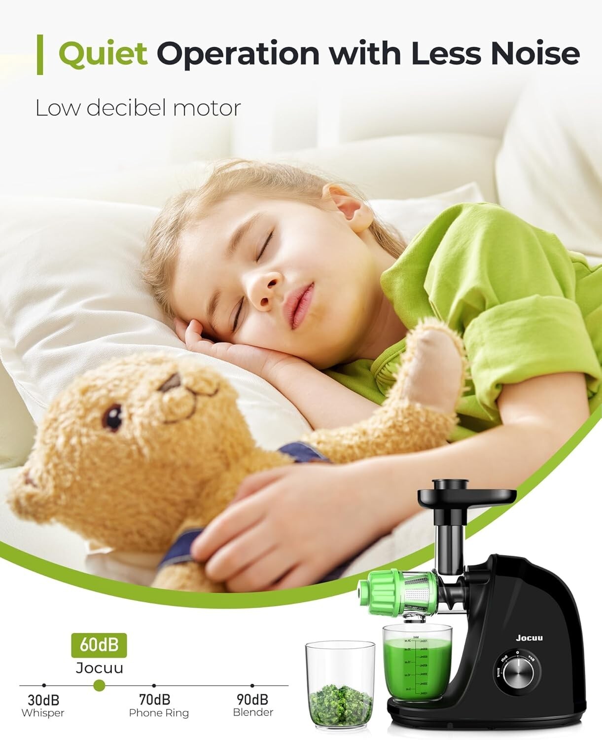 BPA-Free Cold Press Juicer with 2 Speeds & 1.5-Pound Capacity for Healthy Juices