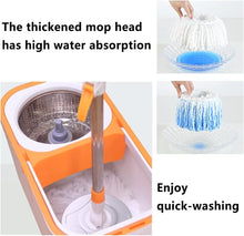 Load image into Gallery viewer, Ultimate Spin Mop &amp; Bucket Cleaning System: Extended Handle &amp; 5 Refill Heads