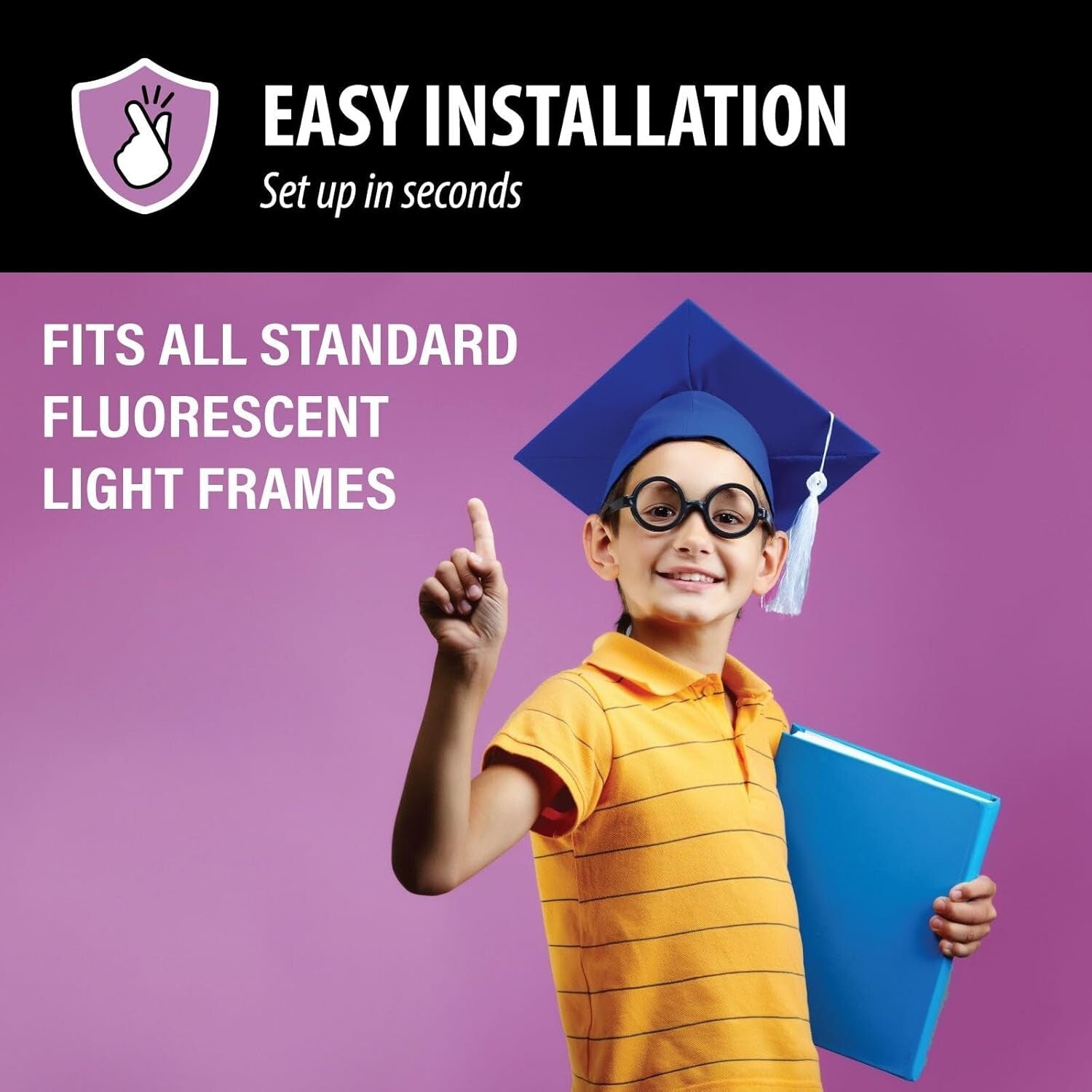 Flame Retardant 8-Pack Summer Sky Ceiling Light Covers for Classrooms & Offices