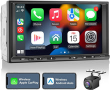 Load image into Gallery viewer, 7-Inch HD Touchscreen Car Stereo with Bluetooth, GPS, Backup Camera - Double Din
