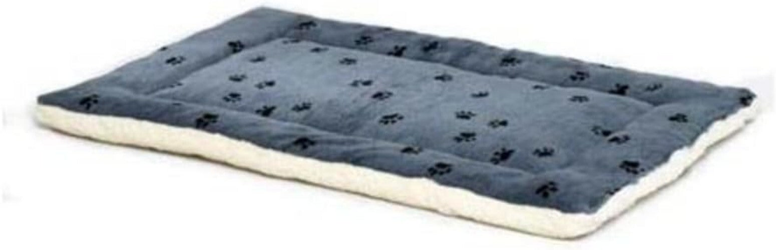 Cozy Reversible Paw Print Dog Bed - Perfect Fit for 54" Crates, 52x34" Size