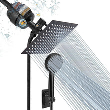 Load image into Gallery viewer, 8-Inch High Pressure Shower Head with Handheld &amp; Replaceable Filter Cartridge