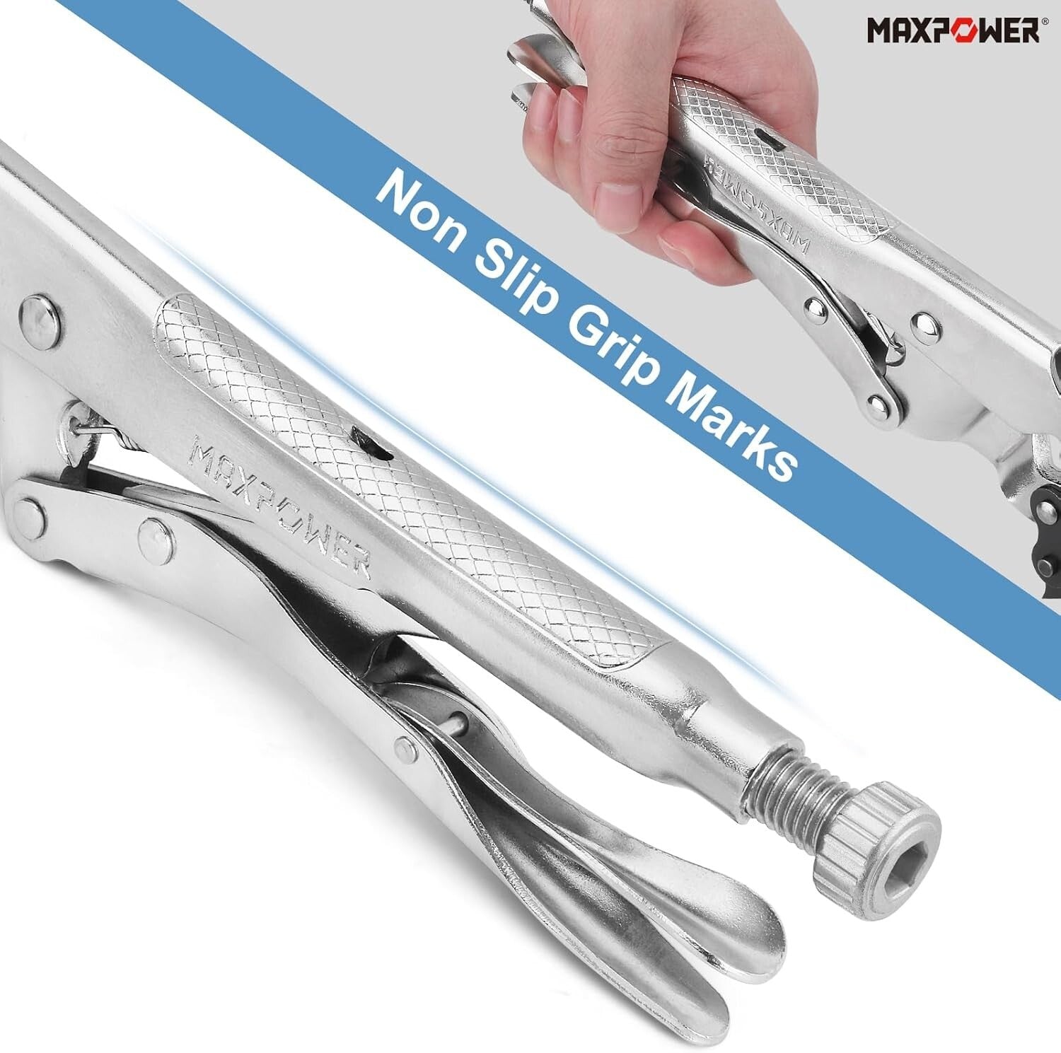 Adjustable 9-Inch Chain Clamp with 19.7-Inch Chain - Comfortable Grip Included