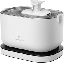 Load image into Gallery viewer, Stylish Rechargeable Wireless Fountain for Cats - 2.5L Stainless Steel Bowl
