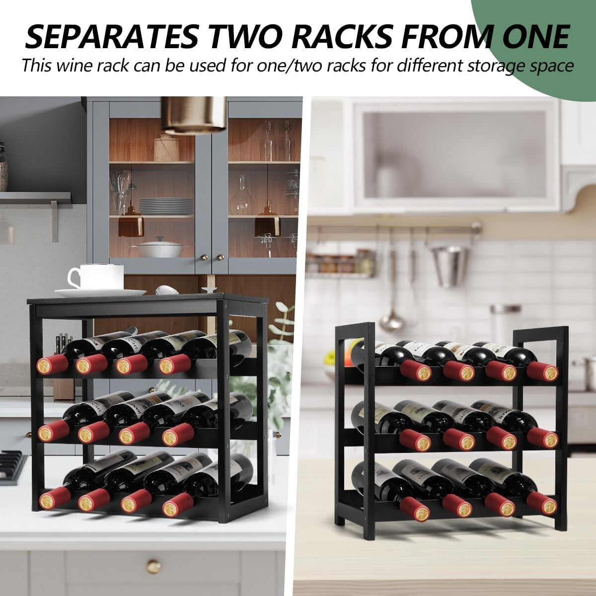 Versatile 6-Tier 24-Bottle Wine Rack: Perfect for Home Bars and Dining Rooms