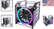 Load image into Gallery viewer, Compact 4-Layer Raspberry Pi Rack Case with RGB Fan - Versatile Compatibility