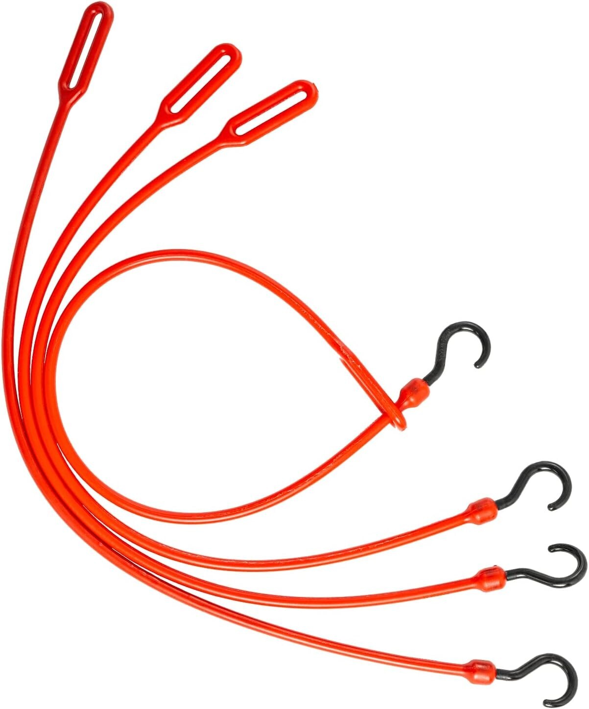 Versatile 30 Inch UV Resistant Bungee Straps - Pack of 4 with Loop-End Hooks