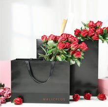 Load image into Gallery viewer, Elegant 12 Set of Embossed Black Gift Bags - Large 17.5x6x16 for Special Events