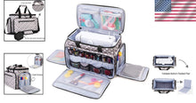 Load image into Gallery viewer, Heavy-Duty Gray Dots Travel Case for Sewing Machine with Removable Padding