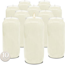 Load image into Gallery viewer, Premium 6" White Pillar Candles - 10 Pack for Elegant Decor &amp; Emergency Lighting