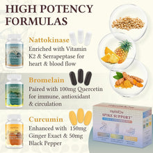 Load image into Gallery viewer, High Potency Immune &amp; Heart Support Capsules - Nattokinase, Bromelain &amp; Curcumin