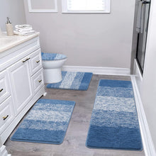 Load image into Gallery viewer, Soft and Absorbent 4-Piece Non-Slip Bath Rug Set with Machine Washable Design