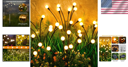 Charming Solar Swaying Outdoor Lights - 96 LED Decorative Garden Installations