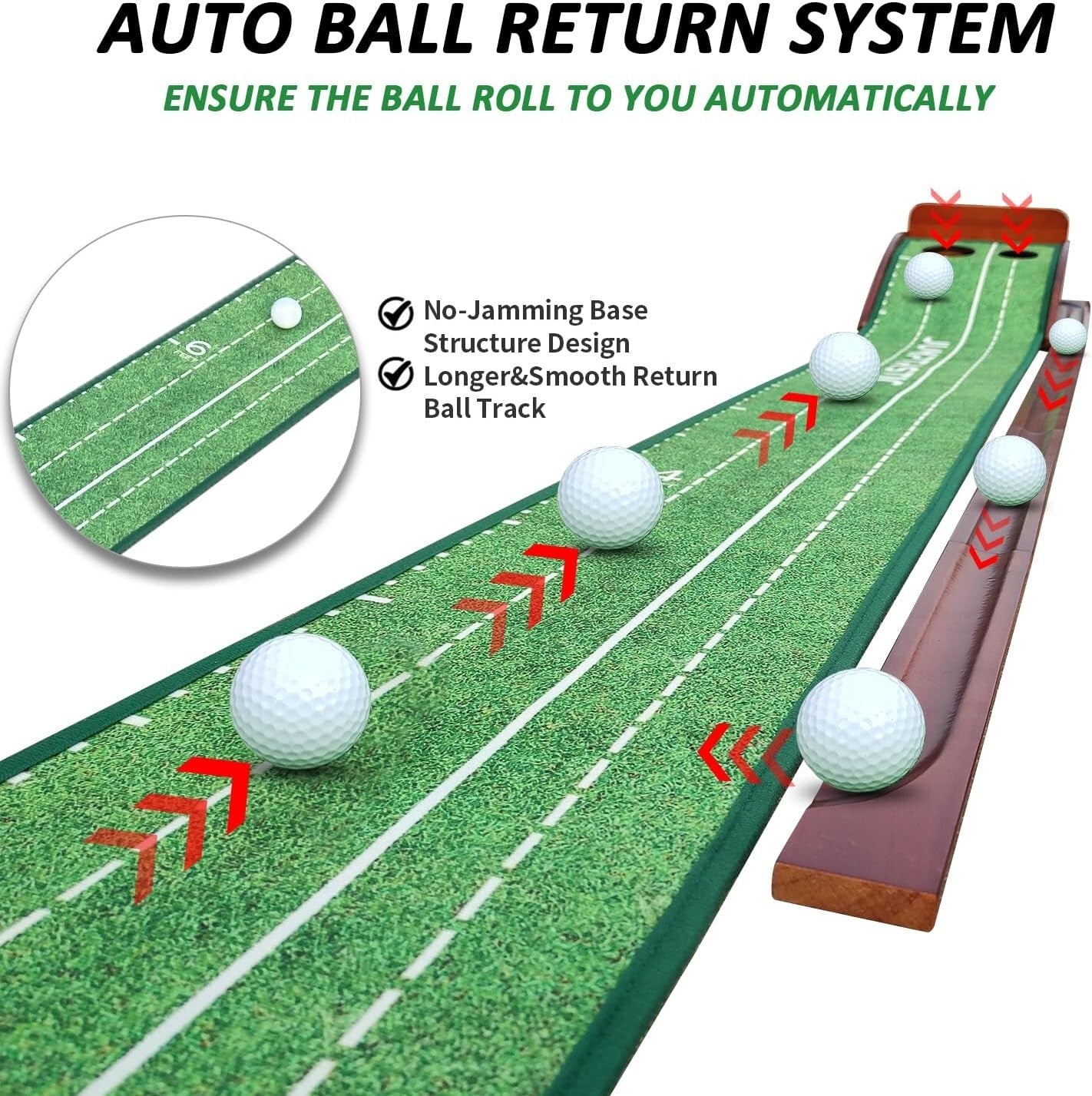 Foldable Indoor Putting Mat with Non-Slip Backing - Ideal for All Skill Levels