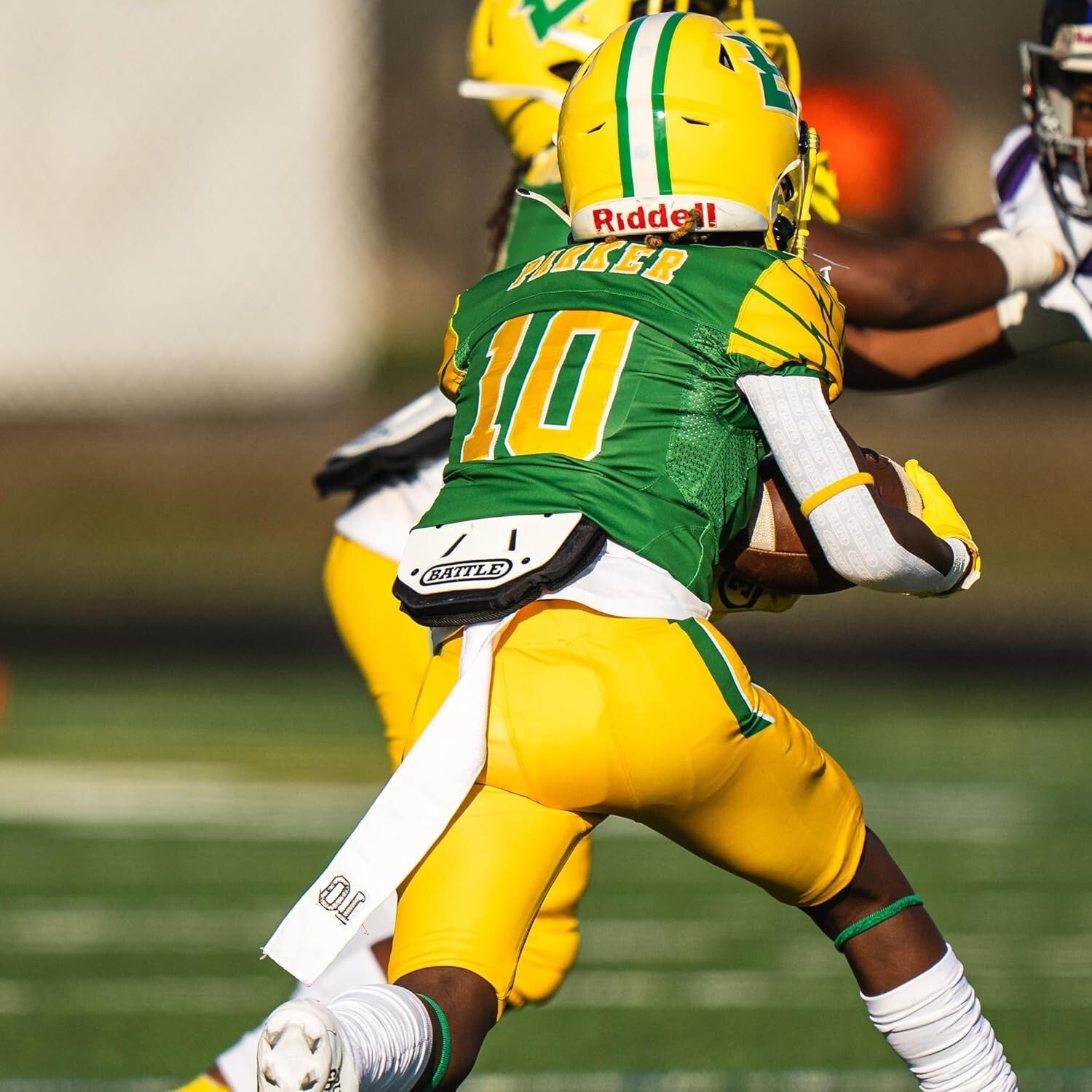 Durable Hard Shell Football Back Protector with Installation Hardware Included