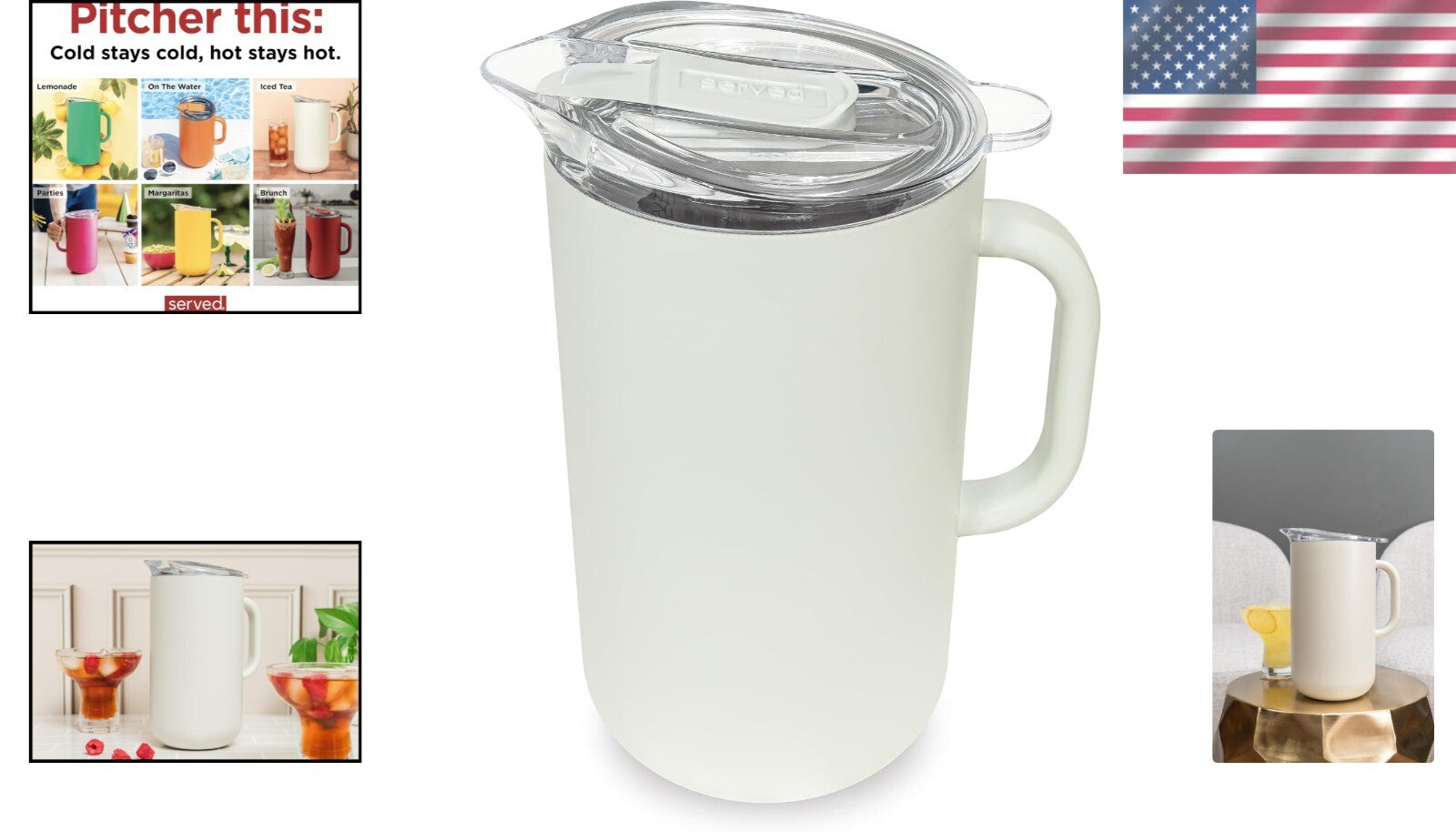 Elegant 2L Copper-Lined Pitcher for Hot & Cold Beverages - Leak-Proof Design