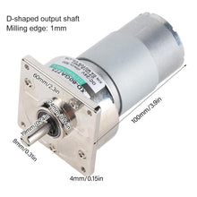 Load image into Gallery viewer, Durable Metal 24V DC Gear Motor 35W – Adjustable Speed and Direction, 500 RPM