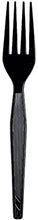 Load image into Gallery viewer, Durable 7.13" Polystyrene Forks in Black - Ideal for Events &amp; Feasts, 1000 Count
