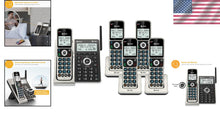 Load image into Gallery viewer, Smart Call Blocking 5-Handset Cordless Phone with Backlit Screen and Keypad