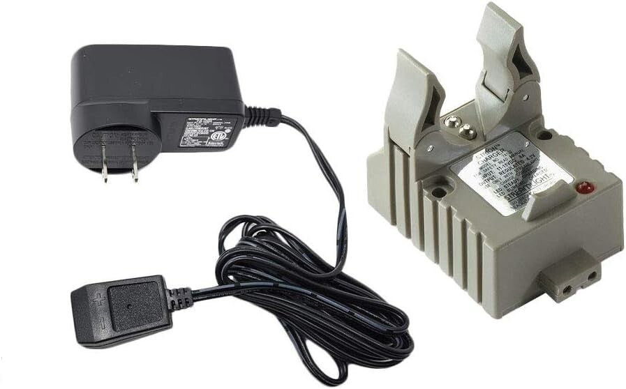 Compact Strion Flashlight Charger Holder with AC Wall Adapter - LED Indicator