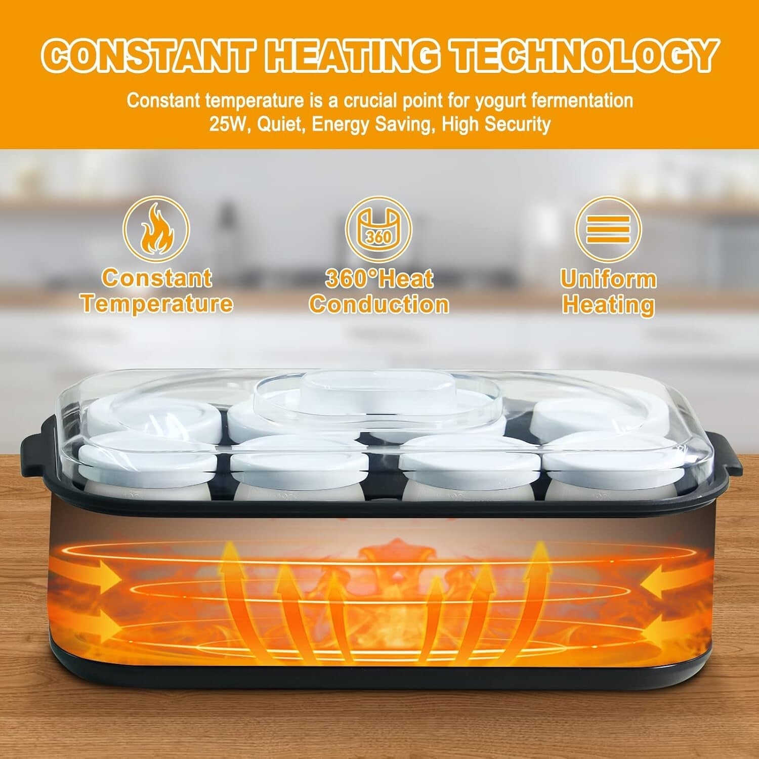 Stainless Steel Yogurt Maker with Time & Temperature Control for Healthy Living