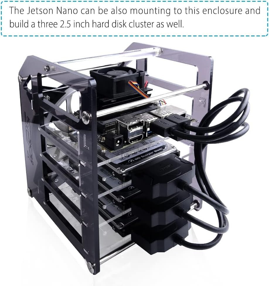 Premium Raspberry Pi Stackable Tower Case with RGB Fan for Optimal Cooling
