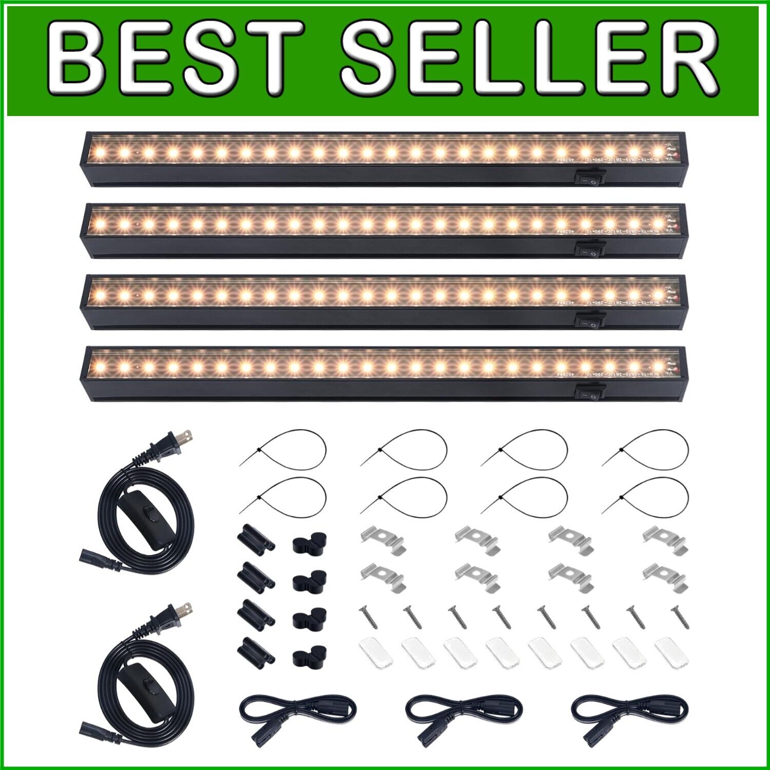 1ft Full Spectrum Grow Light Strips - Modern Yellow LED for Indoor Plant Growth