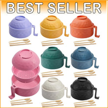 Load image into Gallery viewer, Chic 8-Piece Instant Noodle Bowl Set - Microwave-Friendly &amp; Easy to Clean