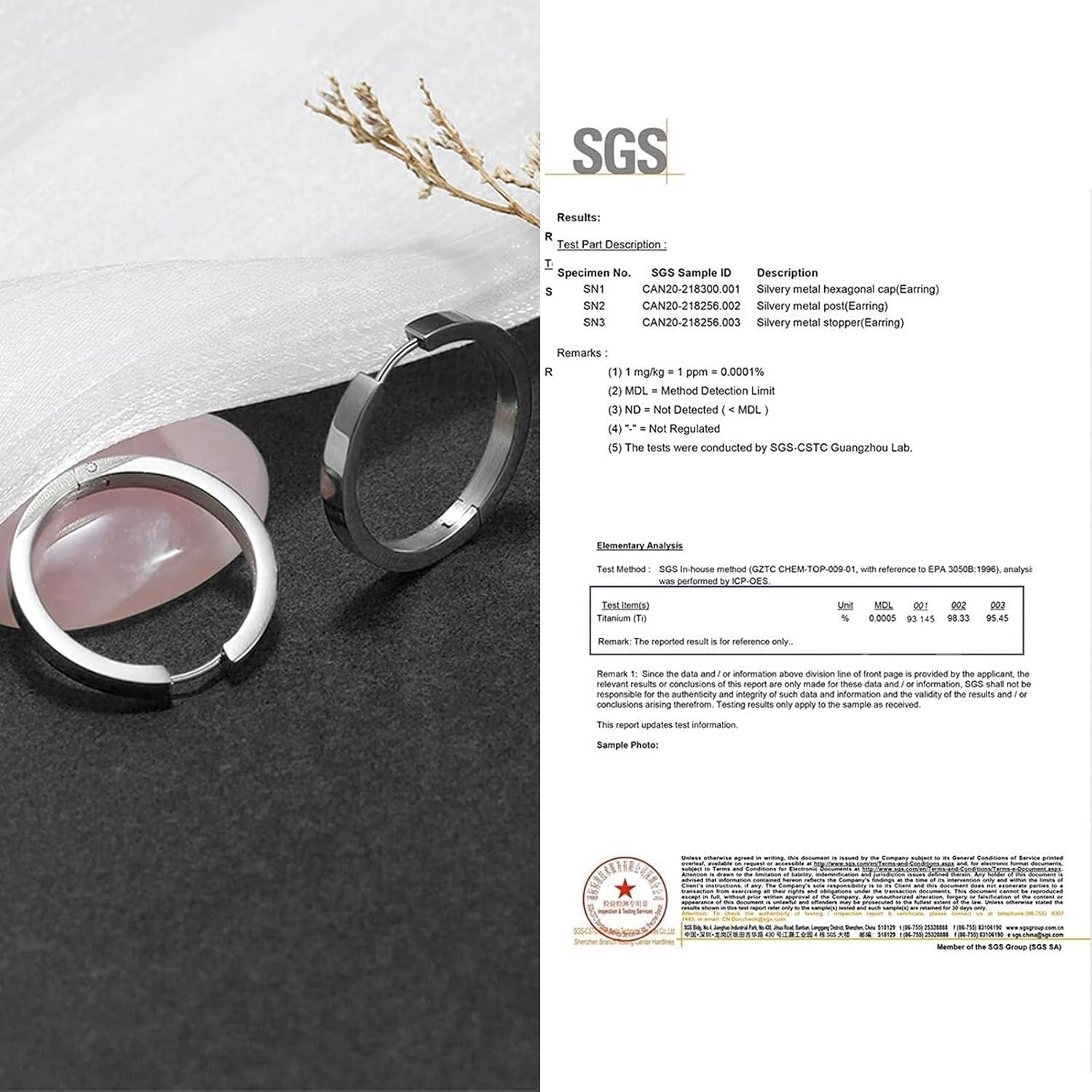 Small/Large Pure Titanium Hoop Earrings - Hypoallergenic Comfort for Men & Women