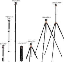 Load image into Gallery viewer, Lightweight 78-Inch Tripod with 360° Rotation - Perfect for Outdoor Photography