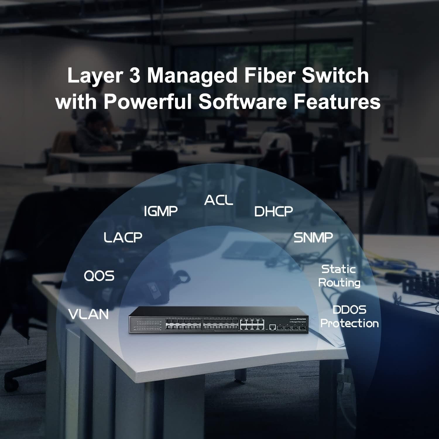 28-Port Gigabit Managed Fiber Switch with 10G SFP+ for High-Performance Networks