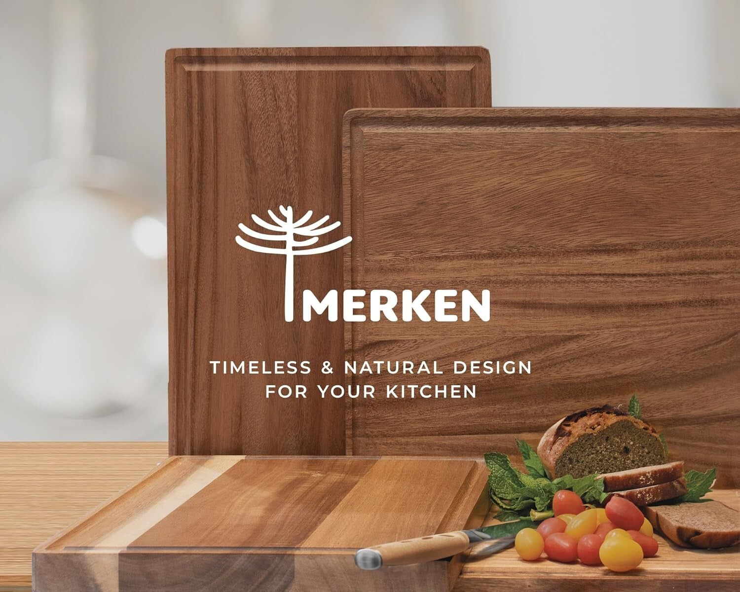 15"x12" Reversible Walnut Cutting Board with Juice Groove - Ideal for BBQ & Prep