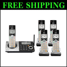 Load image into Gallery viewer, Smart Long-Range DECT 6.0 Cordless Phone with 5 Handsets &amp; Easy-to-Read Display