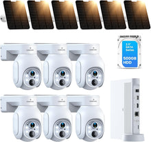 Load image into Gallery viewer, Outdoor Wireless Security Cameras with 500GB NVR - Solar-Powered &amp; Motion Alerts