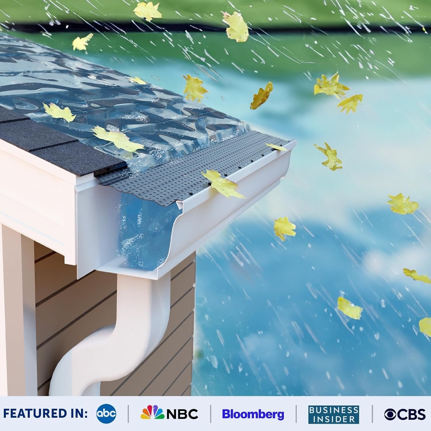 Premium LeafTek Gutter Guards 6" x 100" for Effortless Rain Management in White