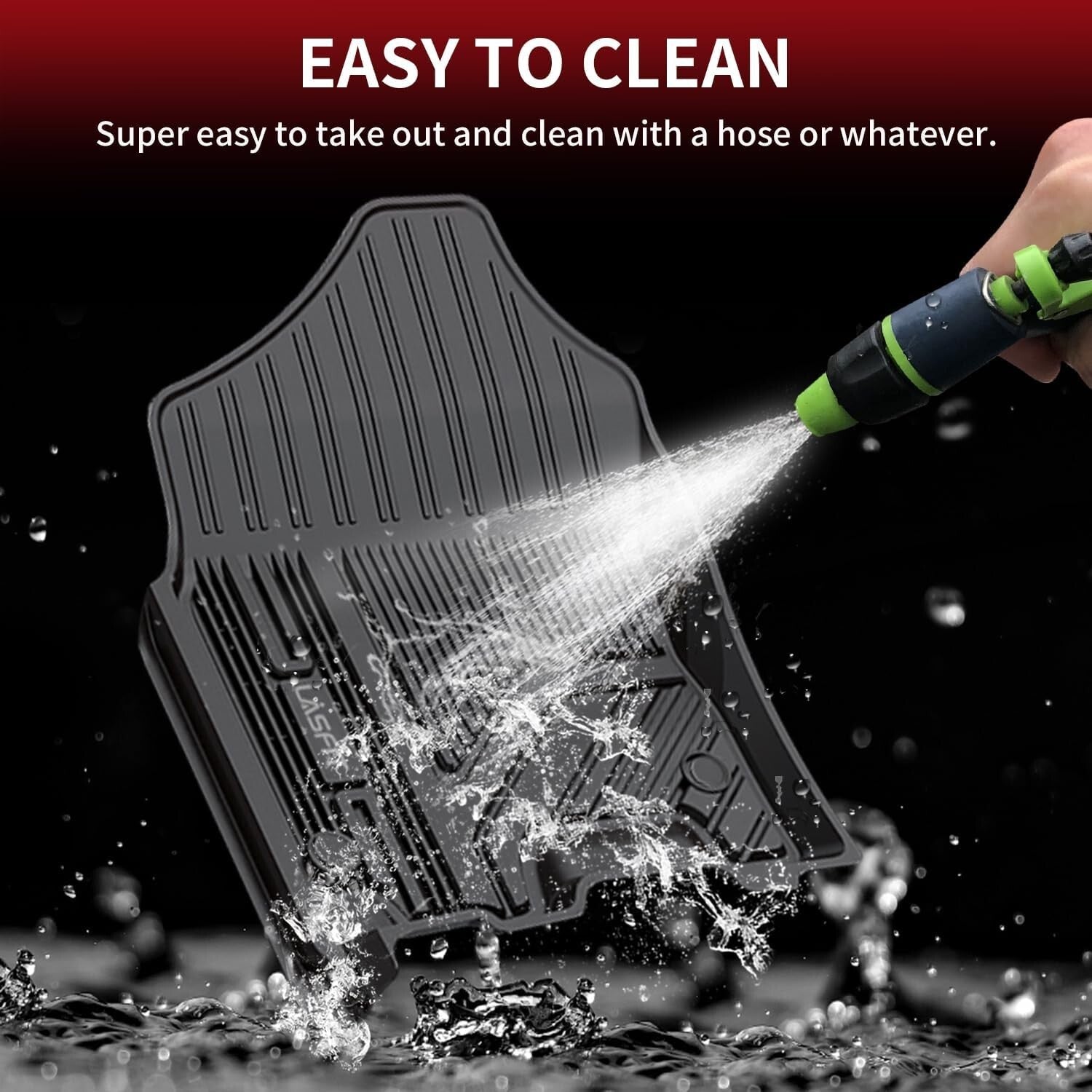 Eco-Friendly Black Floor Liners for Ram 1500 Crew Cab 2019-2024 - Versatile Fit