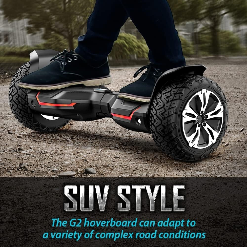 Durable Self-Balancing 8.5" Hoverboard with Bluetooth Speakers and LED Lights