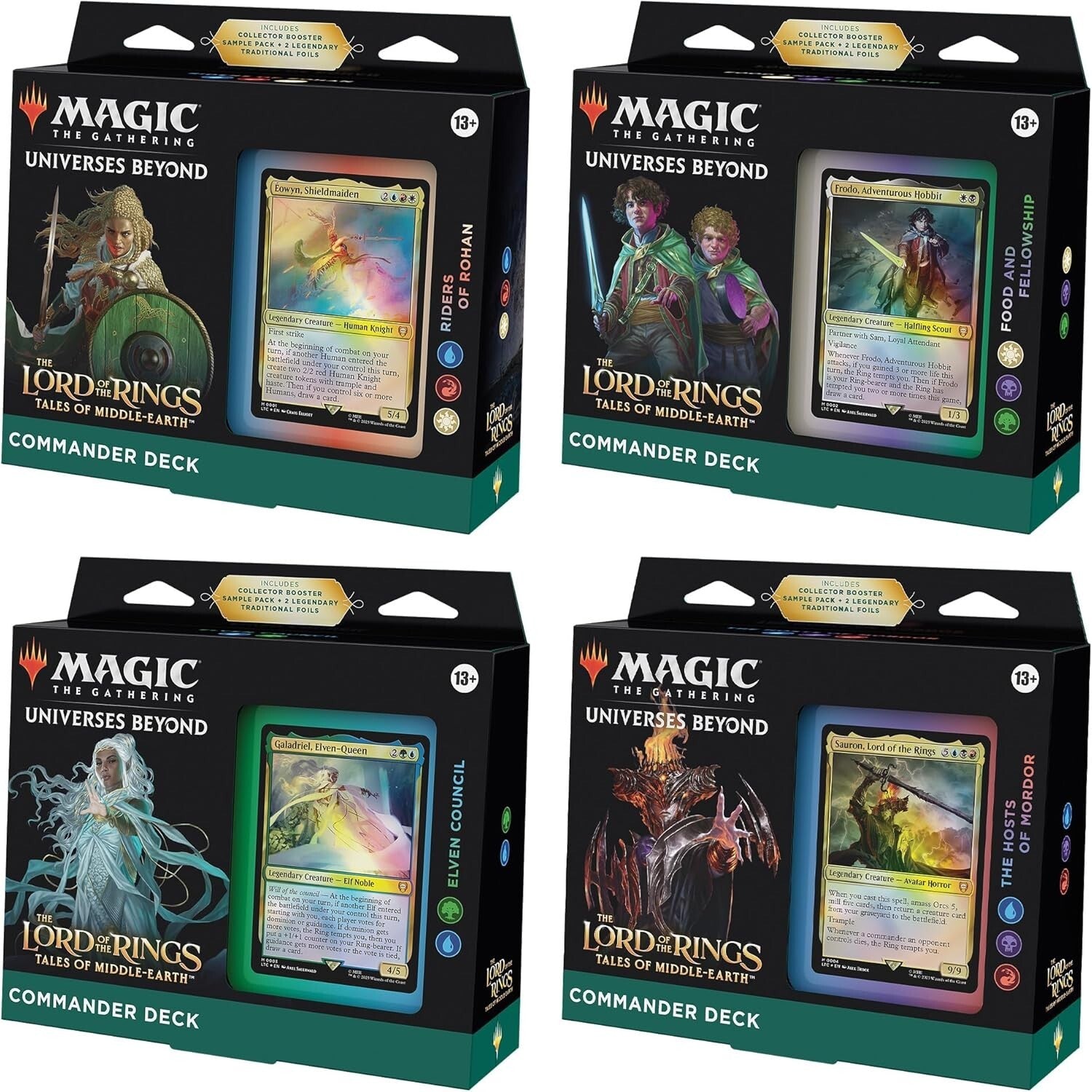 4-Pack LOTR Commander Decks – Unique Gameplay & Collector's Boosters Included