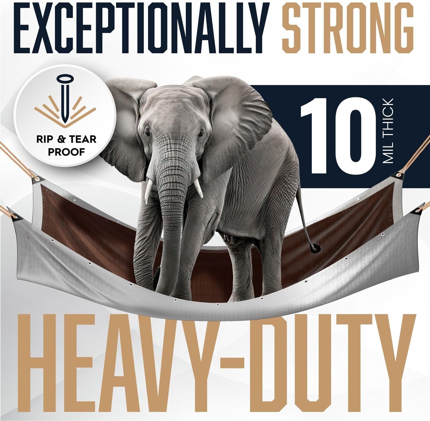 10 Mil Heavy Duty Tarp - Waterproof, Tear & Fade Resistant, 2 Pack - 10x12 Feet