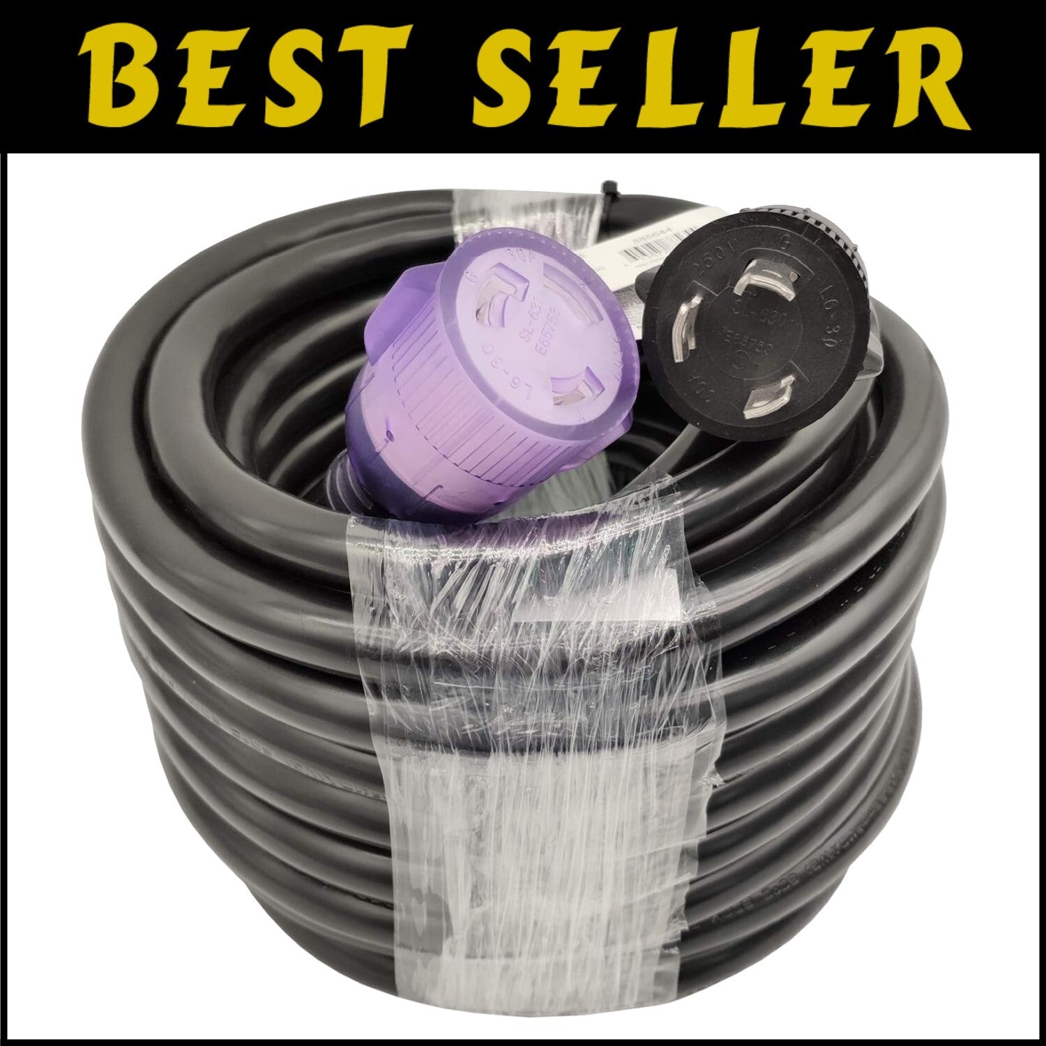 50FT NEMA L6-30 Heavy-Duty Extension Cord, Ideal for Generators and Equipment