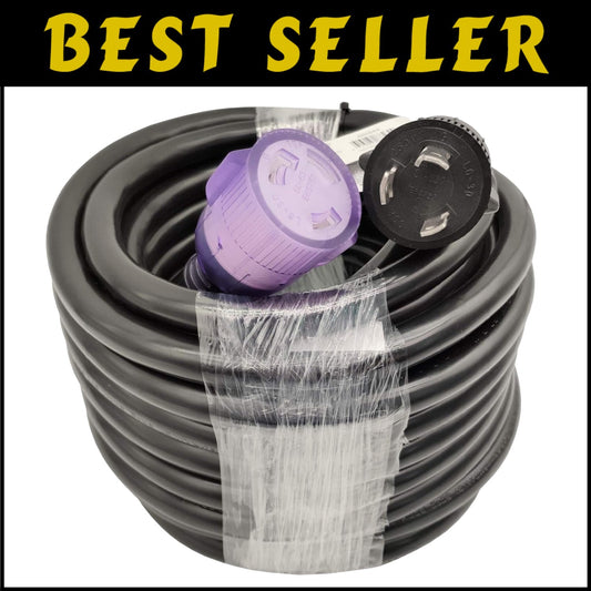 50FT NEMA L6-30 Heavy-Duty Extension Cord, Ideal for Generators and Equipment