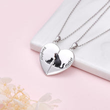Load image into Gallery viewer, Sterling Silver Necklace for Mother and Daughter - Elegant Heart Jewelry Gift