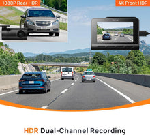 Load image into Gallery viewer, Comprehensive 4K Dash Camera System with GPS, AI Detection, and 24/7 Monitoring