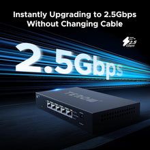 Load image into Gallery viewer, Compact 2.5G Ethernet Switch - Plug &amp; Play with Lightning Protection