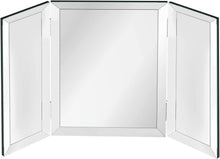 Load image into Gallery viewer, Elegant Trifold Makeup Mirror with Beveled Edges - Full Length Silver Design