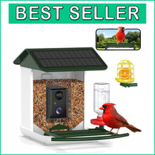 Load image into Gallery viewer, Solar-Powered Bird Feeder Camera with Two-Way Audio and App Alerts for Gardens