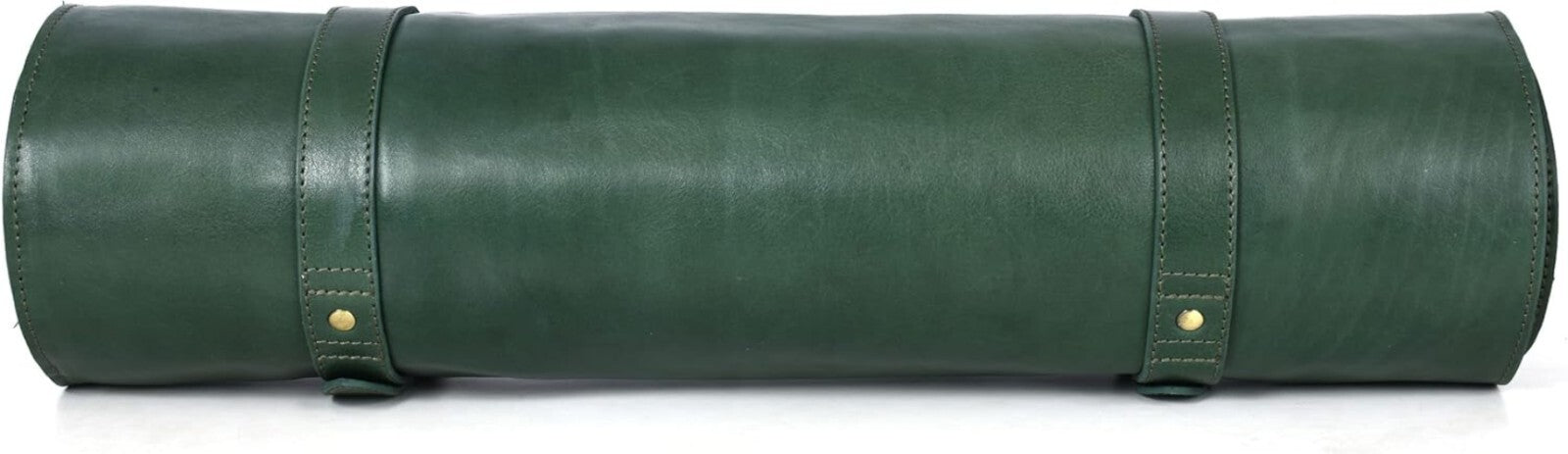Handcrafted Leather Knife Roll with 10 Slots and Elegant Zipper Pouch for Chefs