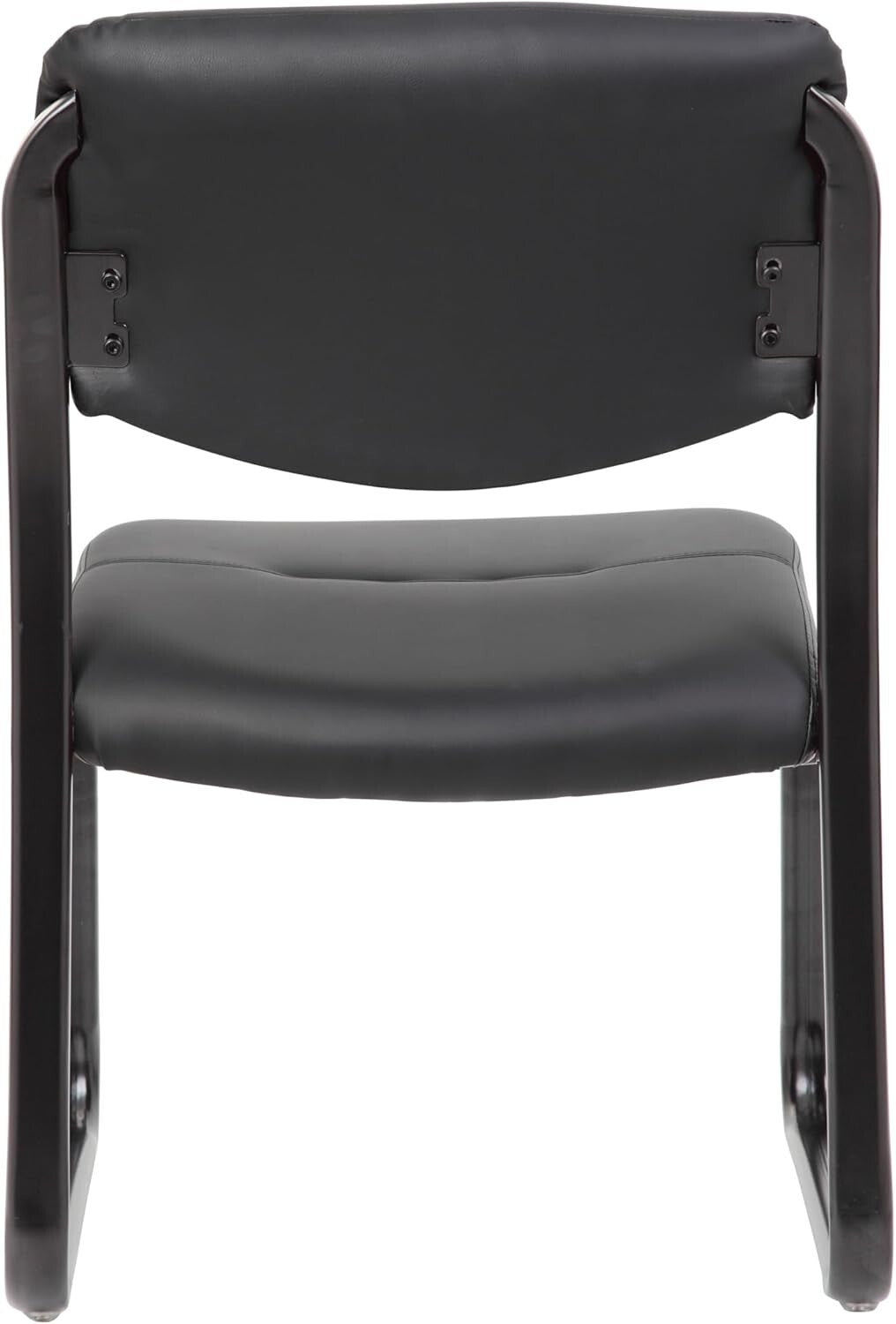 Upholstered Black Side Chair with Contoured Cushions – Ideal for Professionals