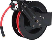Load image into Gallery viewer, Universal Fit 50ft Retractable Air Hose Reel - 250 PSI with Easy Ratchet Release