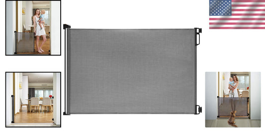 Adjustable Retractable Baby & Pet Gate - 55" Wide, Perfect for Doors & Hallways